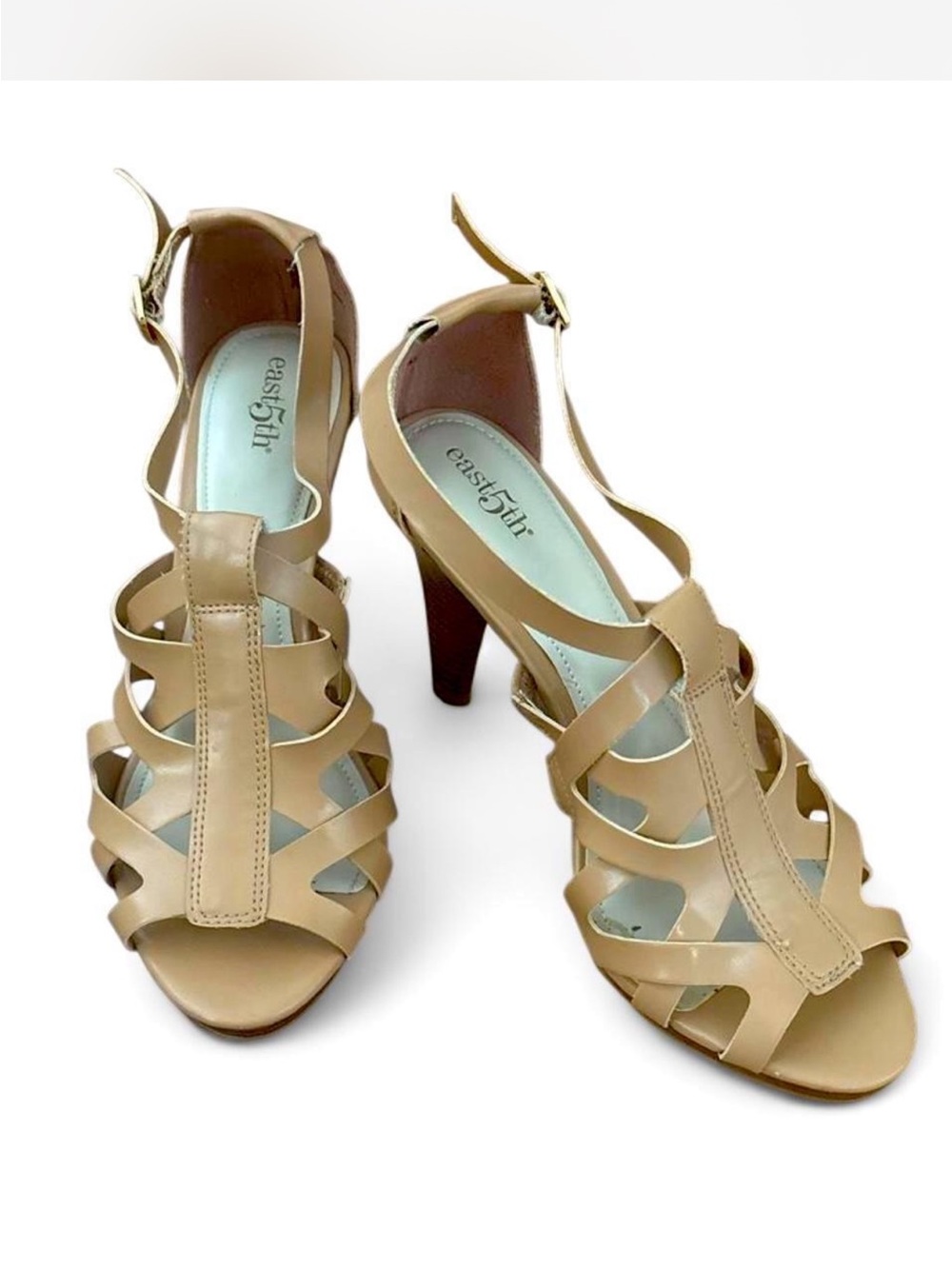 East 5th Tan Heel Sandals